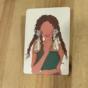 Silver and Pearl Drop Earrings